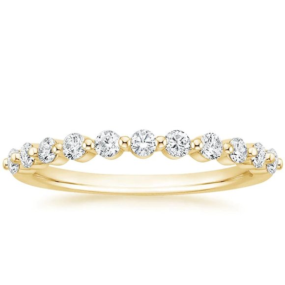 Floating Eternity Band 14K Gold Diamond Ring